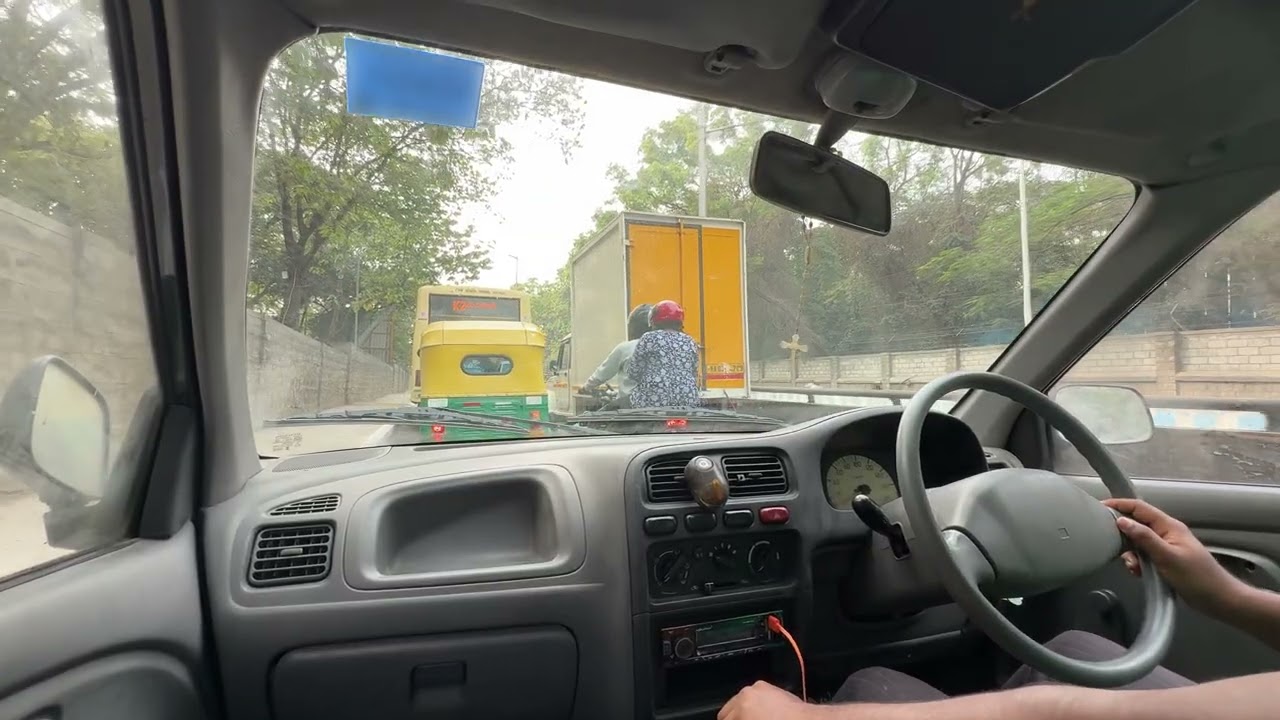 Mekhri Circle to Yeshwanthpur ~5km took about 25 minutes | Passenger POV Suzuki Alto | Bengaluru 4K