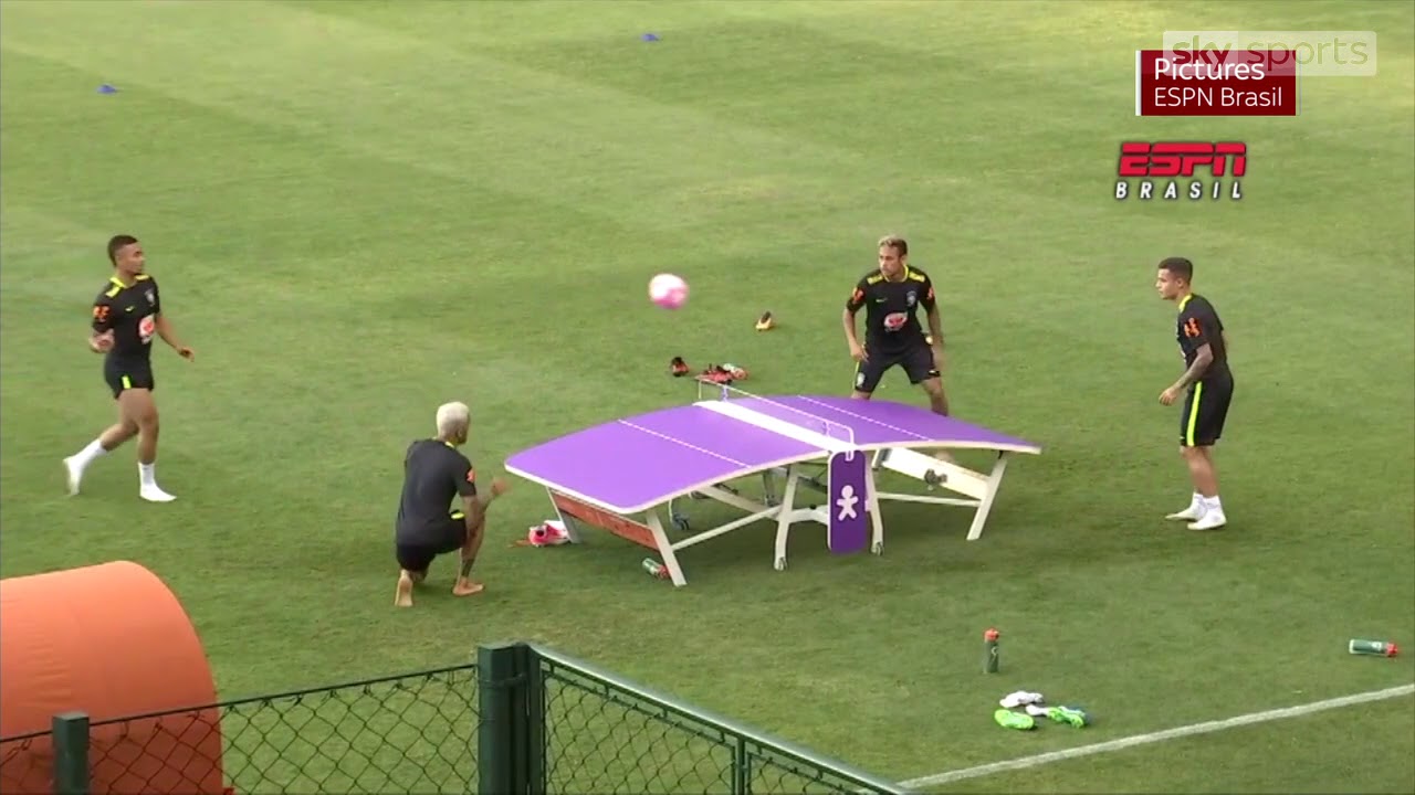 WATCH : Neymar and fellow Brazil stars play Teqball