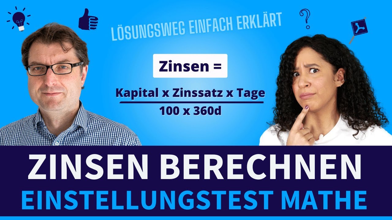 Zinsen berechnen | Einstellungstest Mathe Aufgaben trainieren #einstellungstest #mathe