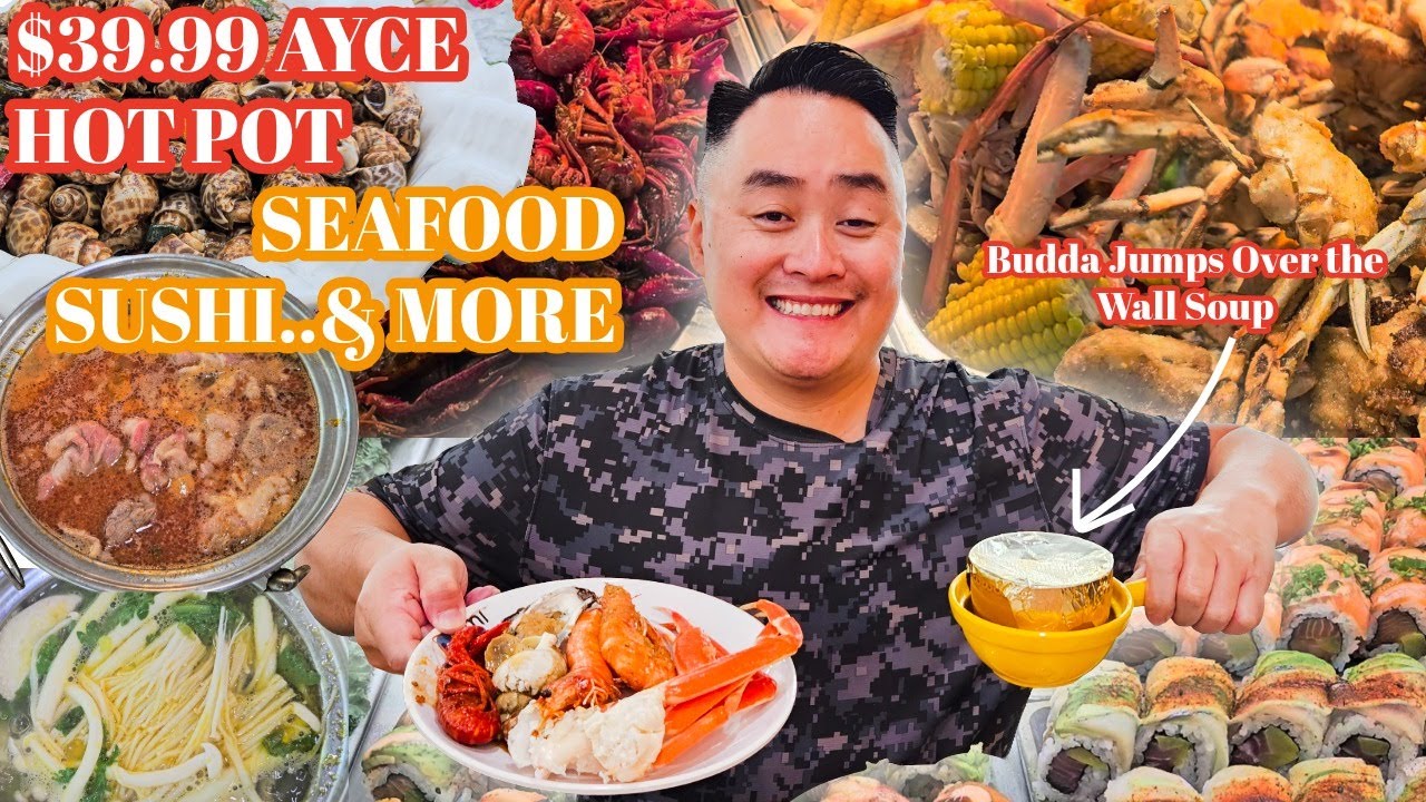 $39.99 ALL YOU CAN EAT Hot Pot + Seafood + Sushi 🍣 at UMI Buffet, Los Angeles