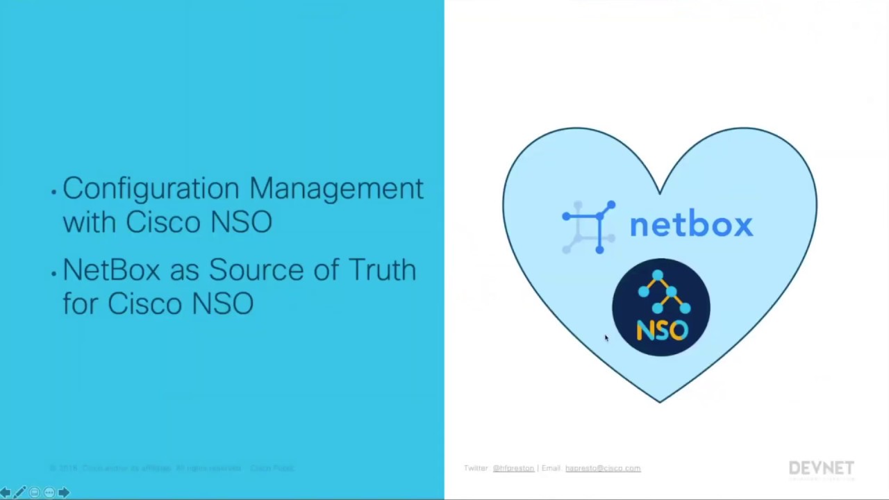 NetBox as the Source of Truth for Cisco NSO Configurations, NetBox Day 2020