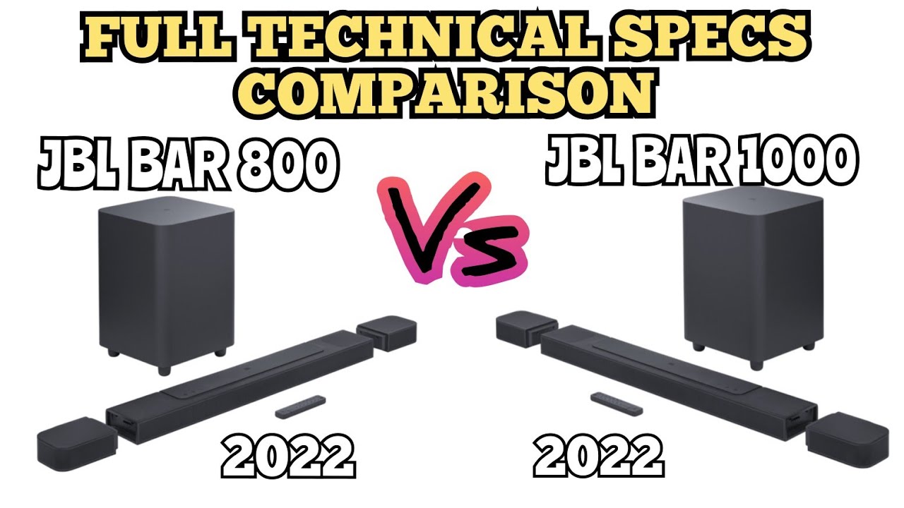 JBL Bar 800 vs. JBL Bar 1000 Dolby Atmos Soundbar | Full Specs Comparison!🔥💥