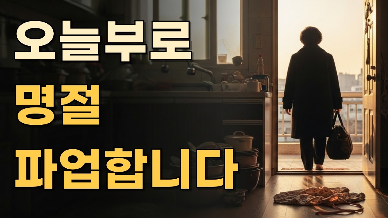 사십 년 명절 음식 했더니 남편이 한다는 소리가... 결국 저, 짐 싸서 나왔습니다