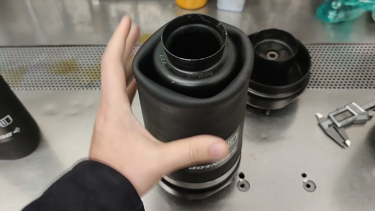 Mercedes-Benz W164 - Original front airspring Dunlop-Repair vs new Aftermarket-airspring (Eng-subs)