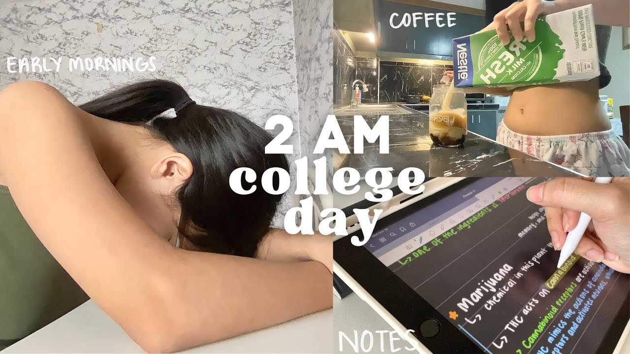 2 AM college day in my life 😵‍💫 exam week study vlog, midterm routine, major cramming