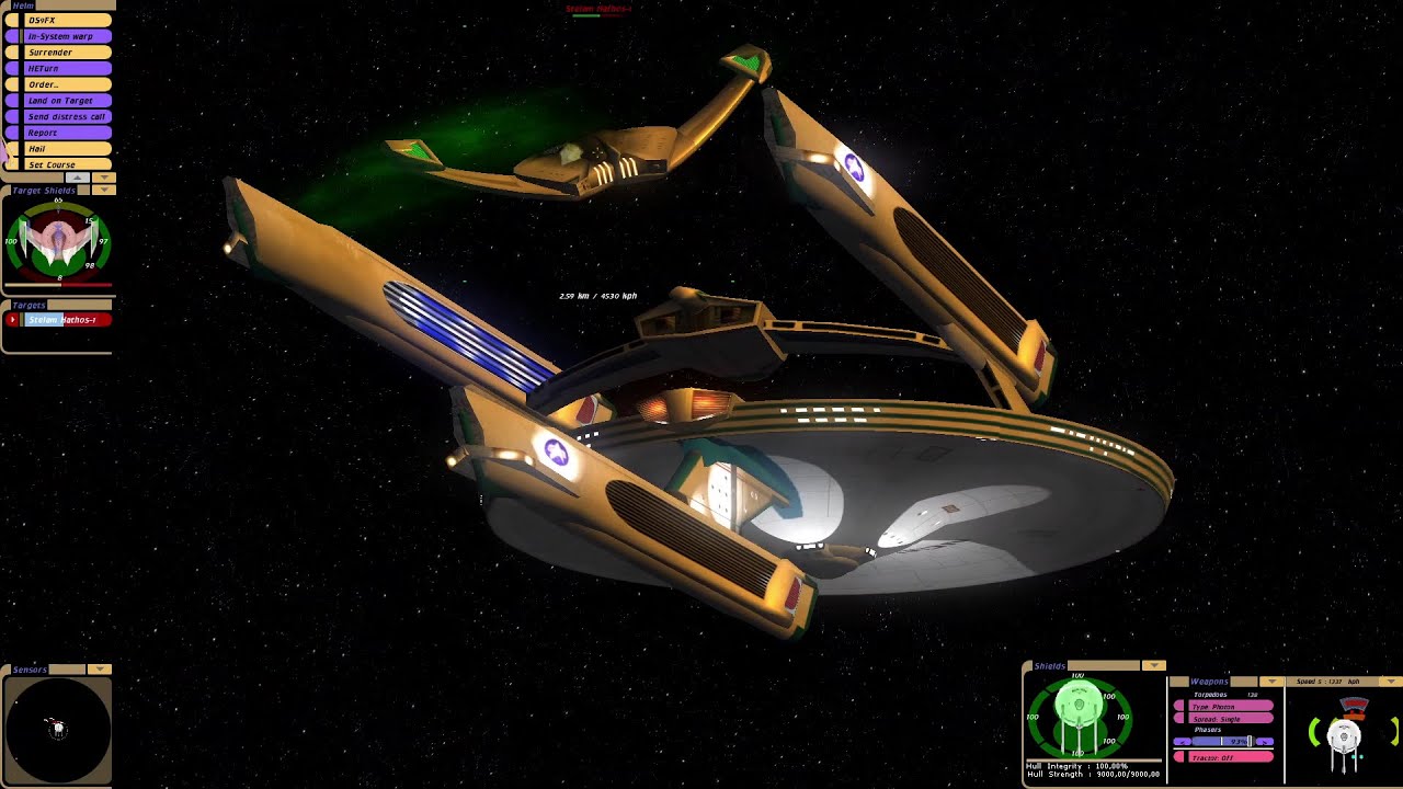 Grief Class vs Romulan Bird of Prey | KM | Star Trek Bridge Commander