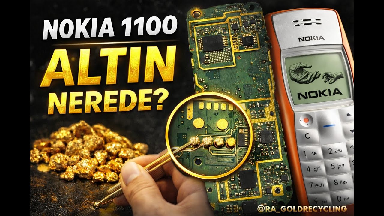 Dünyanın En Çok Satan Telefonu Nokia 1100’dan Altın Kazanımı | Telefon Söküm ve Geri Dönüşüm Analizi