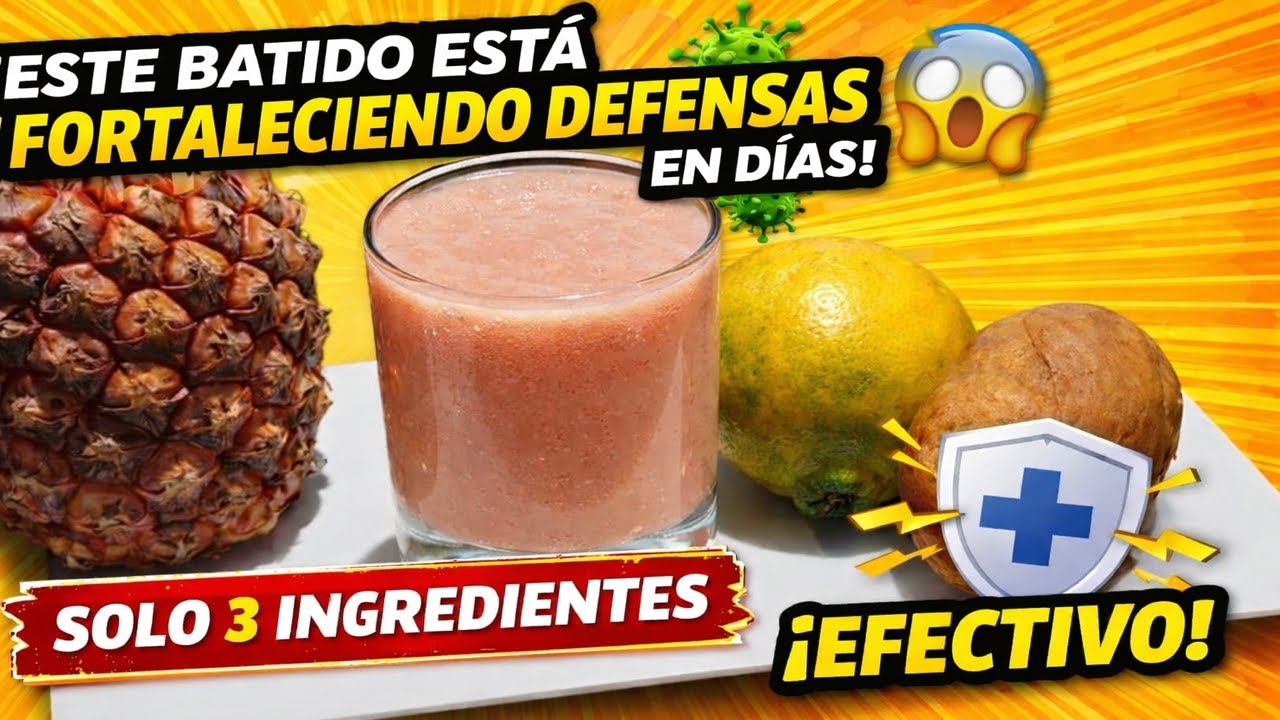 ¡ESTE BATIDO ESTÁ FORTALECIENDO DEFENSAS EN DÍAS! 😱   Solo 3 Ingredientes
