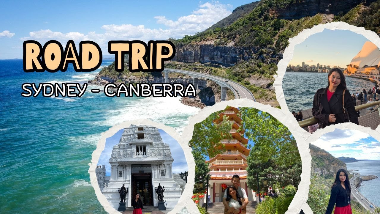 Sydney To Canberra Road Trip Vlog | 5 Amazing stops you Can't Miss | Coastal Views, Temples & Cliffs