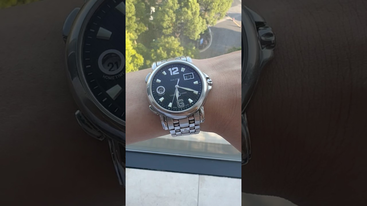 Ulysse Nardin GMT 大日曆 223-88 40MM 黑色梭型格仔面,透底 自動機芯
