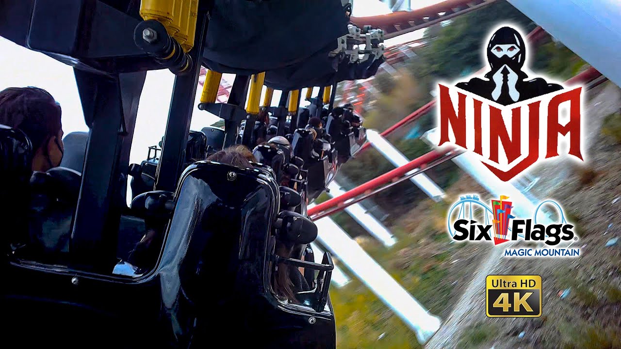 2022 Ninja Suspended Roller Coaster On Ride 4K POV Six Flags Magic Mountain