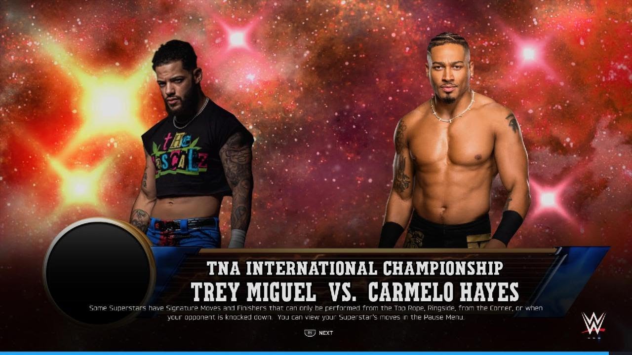 Trey Miguel Defend His TNA international championship against Carmelo Hayes