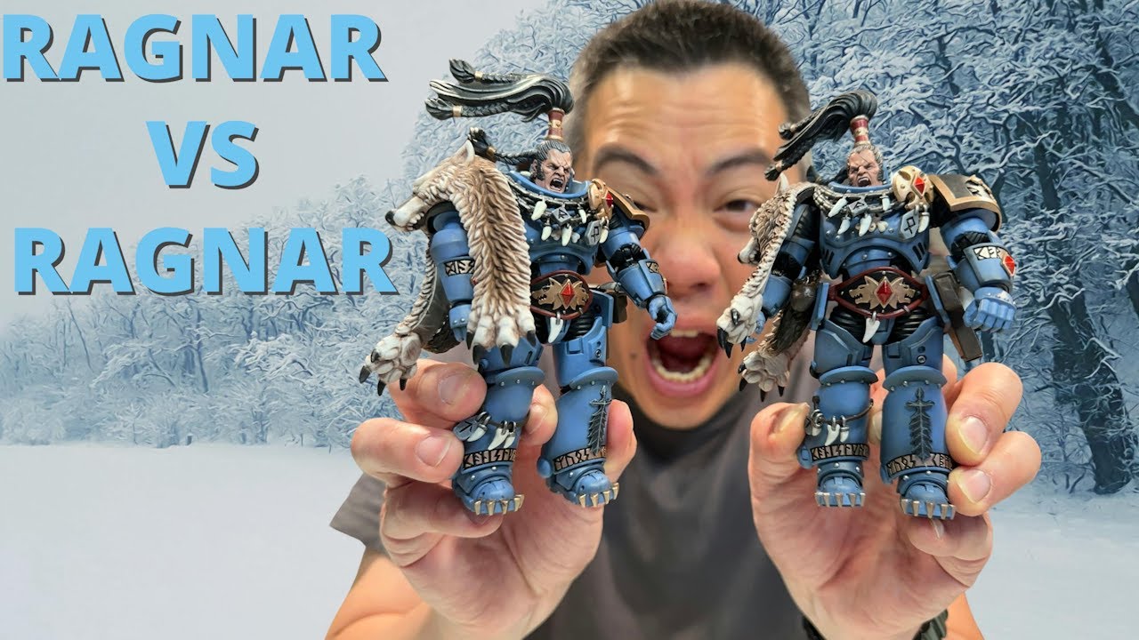 Comparison of Old & Re-Released JoyToy x Warhammer 40K Space Wolves Space Marine Ragnar Blackmane
