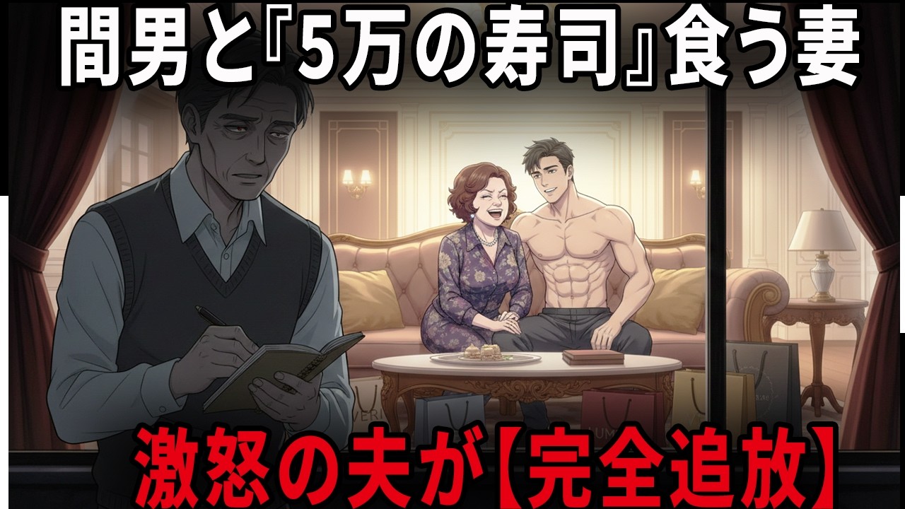 【スカッとする話】友人の香典5千円を拒否し銀座で5万の寿司を食う妻。私を「粗大ゴミ」とATM扱いする妻子に、退職金と家の名義を盾に完璧な復讐を果たした65歳定年夫の痛快な逆転劇