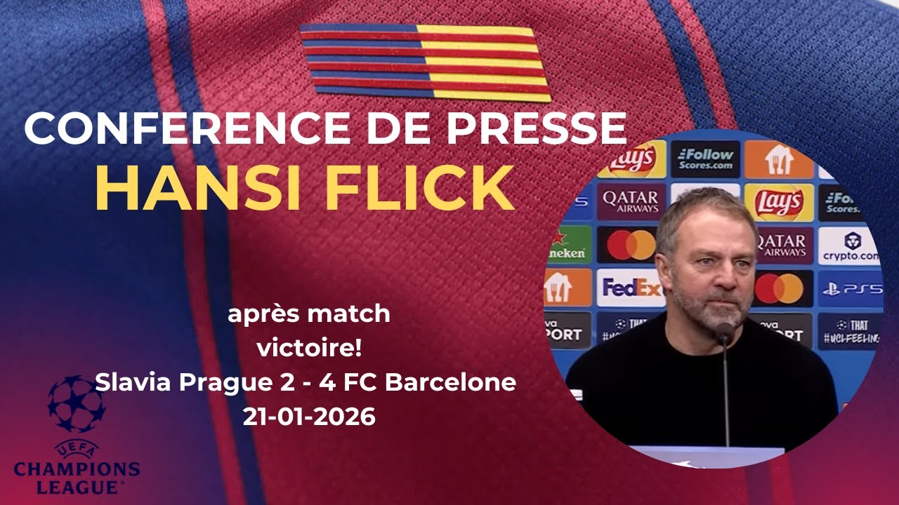 Conférence de presse Hansi Flick après Barça – Slavia Prague (LDC)