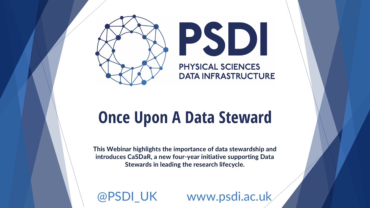 Once Upon A Data Steward - PSDI webinar