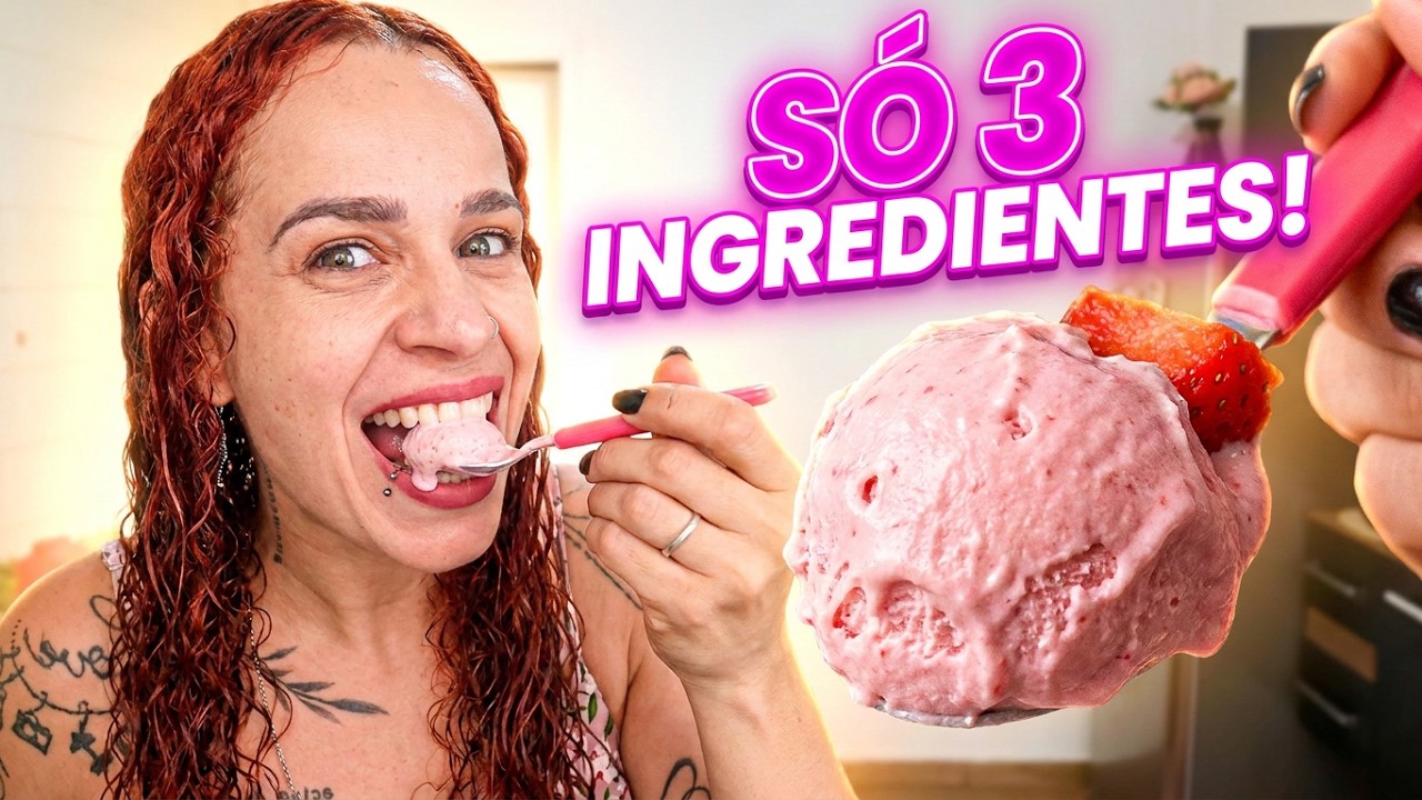 SORVETE FIT COM 3 INGREDIENTES EMAGRECIMENTO COM DOCES SAUDÁVEIS| 