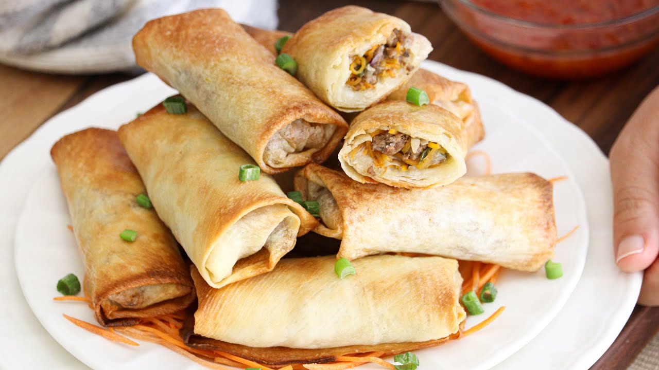 ROLLITOS PRIMAVERA con masa Casera | Súper Crujientes y al Horno - CUKit!