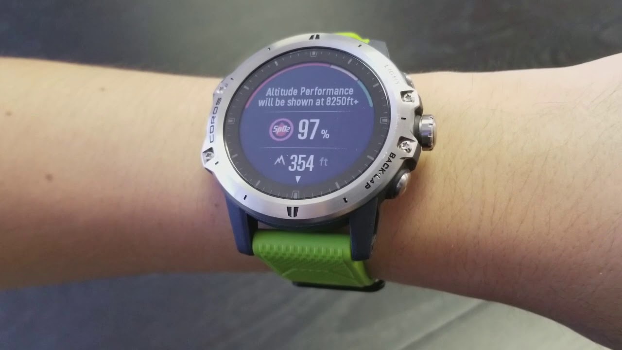 COROS Watches - Altitude mode and SpO2 measurement