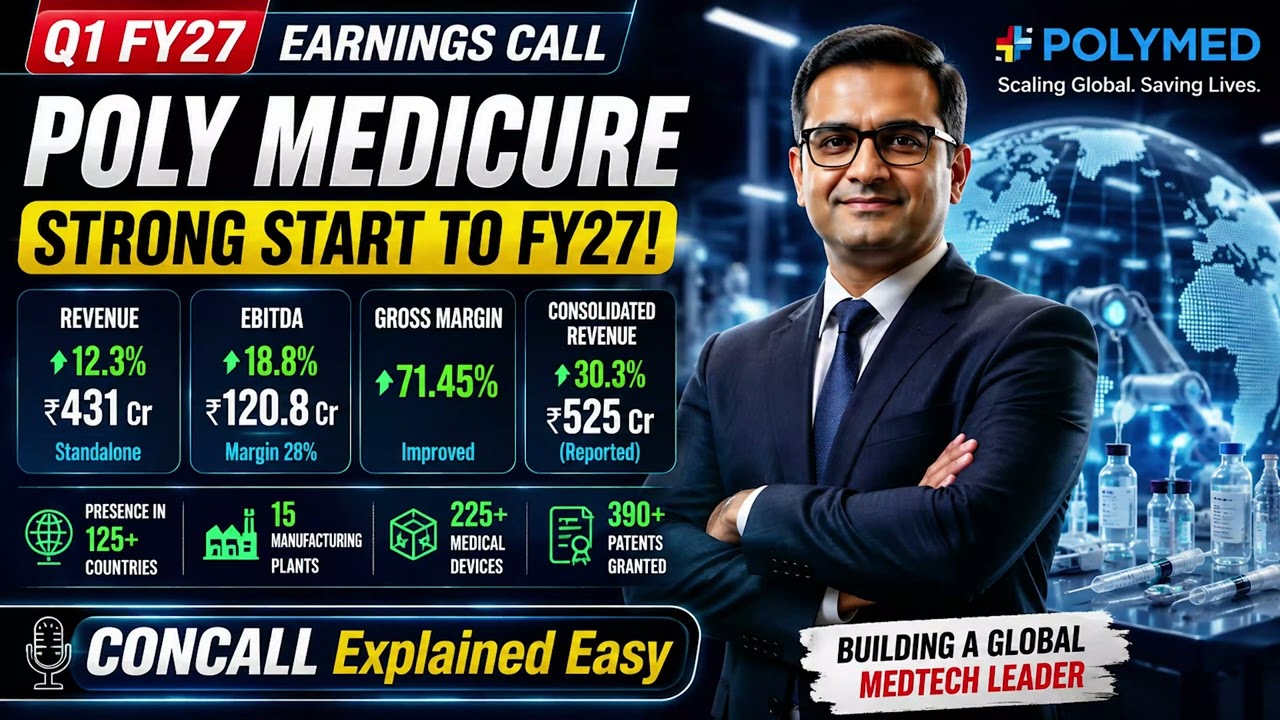 Poly Medicure Q1 Results: Revenue ₹525 Cr, Standalone Margin 28% Beat! Complete Analysis