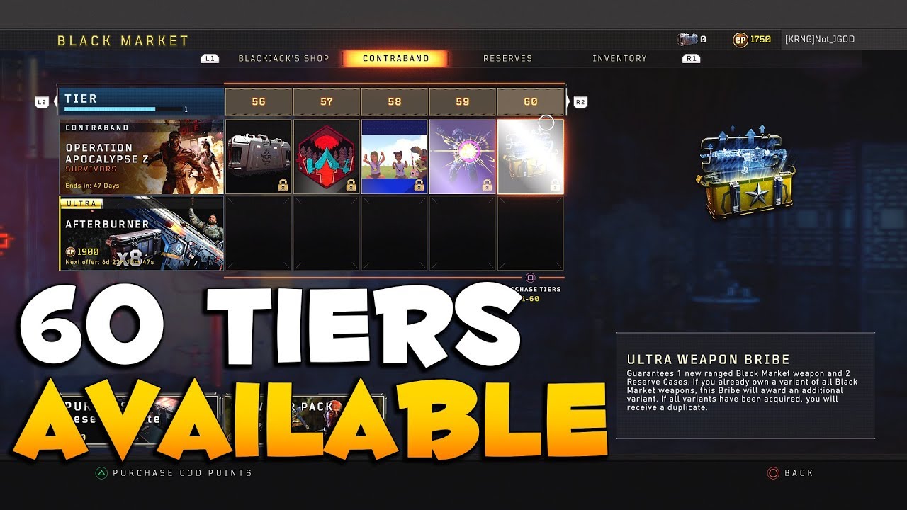 New 1.22 Update 60 Tiers in Operation Apocalypse Z | BO4