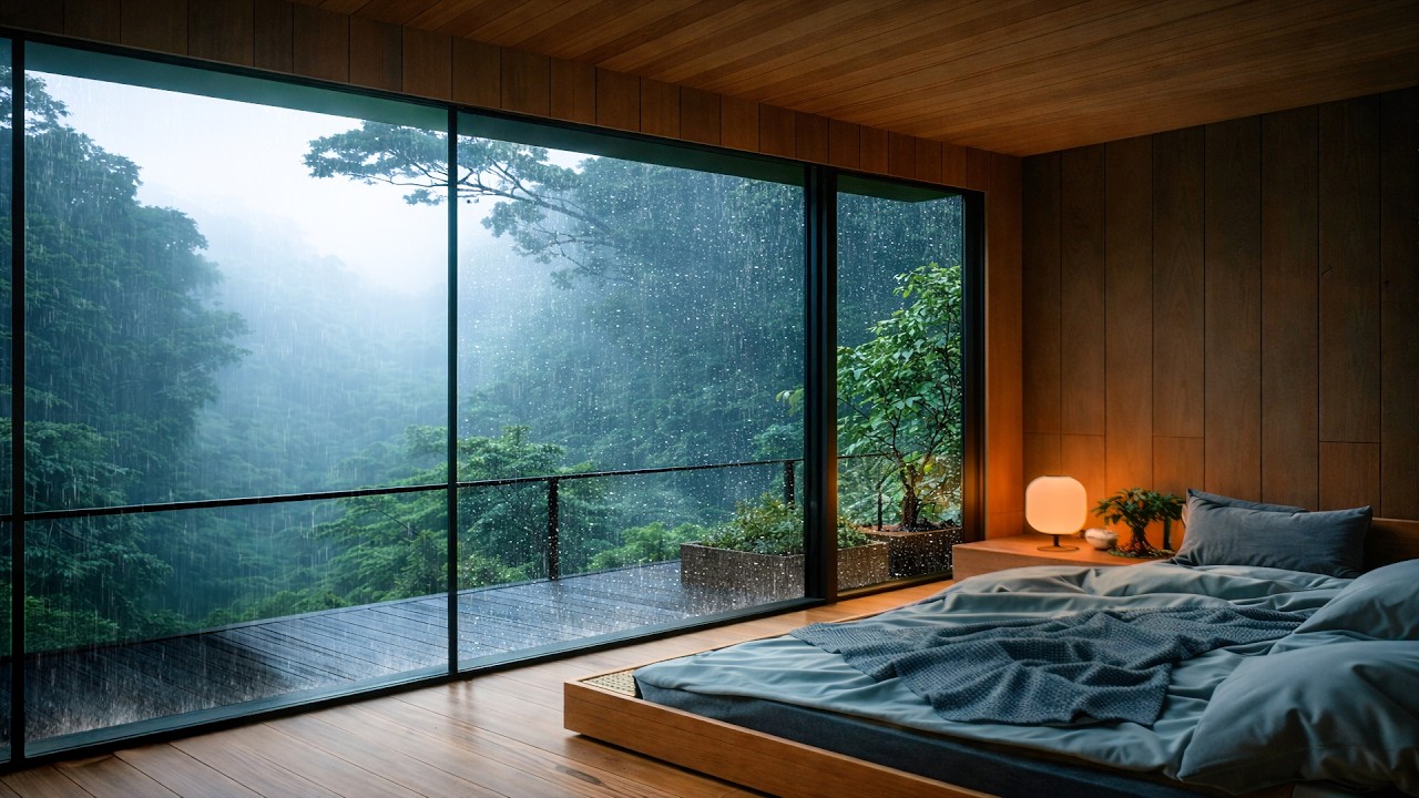 Relaxing Piano and Soft Rain | for Deep Sleep, Calm Mind and Stress Relief