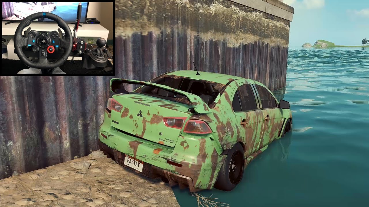 NFS HEAT Rebuilding a MITSUBISHI LANCER EVOLUTION X - LOGITECH G29 gameplay