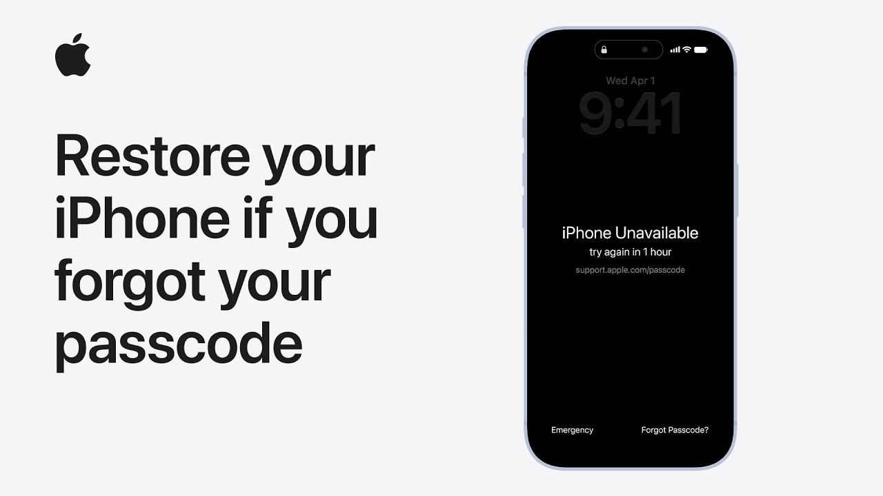 How to restore your iPhone if you forgot your passcode | Apple Support