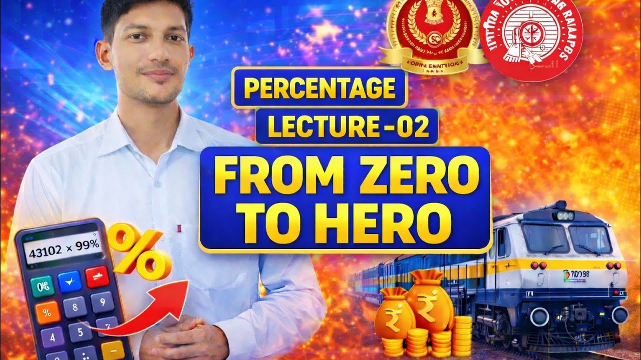 प्रतिशत (Percentage)Basic to advance for ssc, upsssc, railway, upsi, uptet, up police, Constable etc