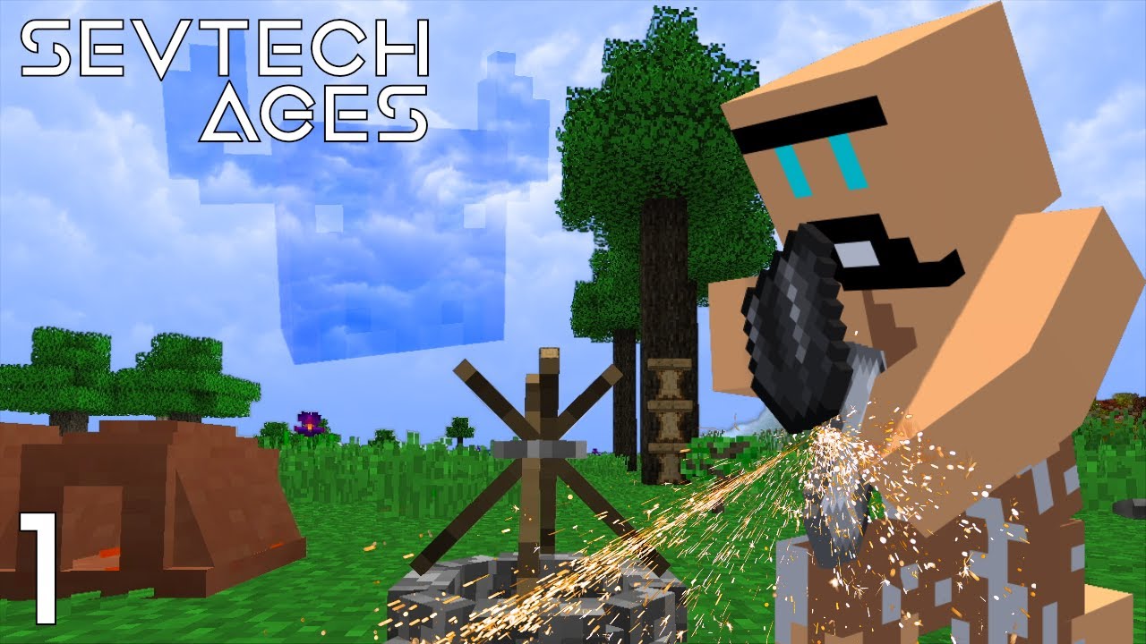 SevTech Ages - E1 - Sticks and Stones