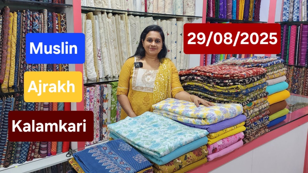 Muslin print &plain 🌹Ajrakh Dupatta 🌹Kalamkari 🌹Cotton slub 🌹