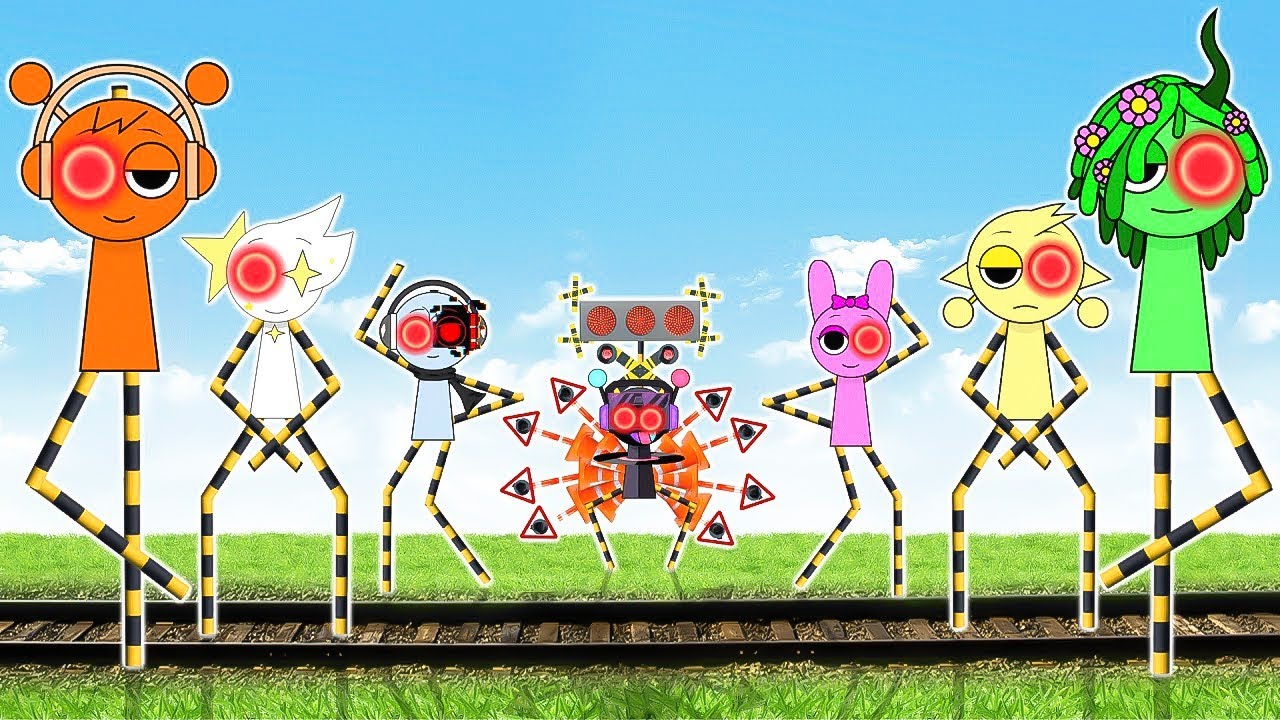 Sprunki Incredibox as Fumikiri Railroad 🐱💖💡 Fumikiri Railroad Crossings Sing Songs from the Elevator