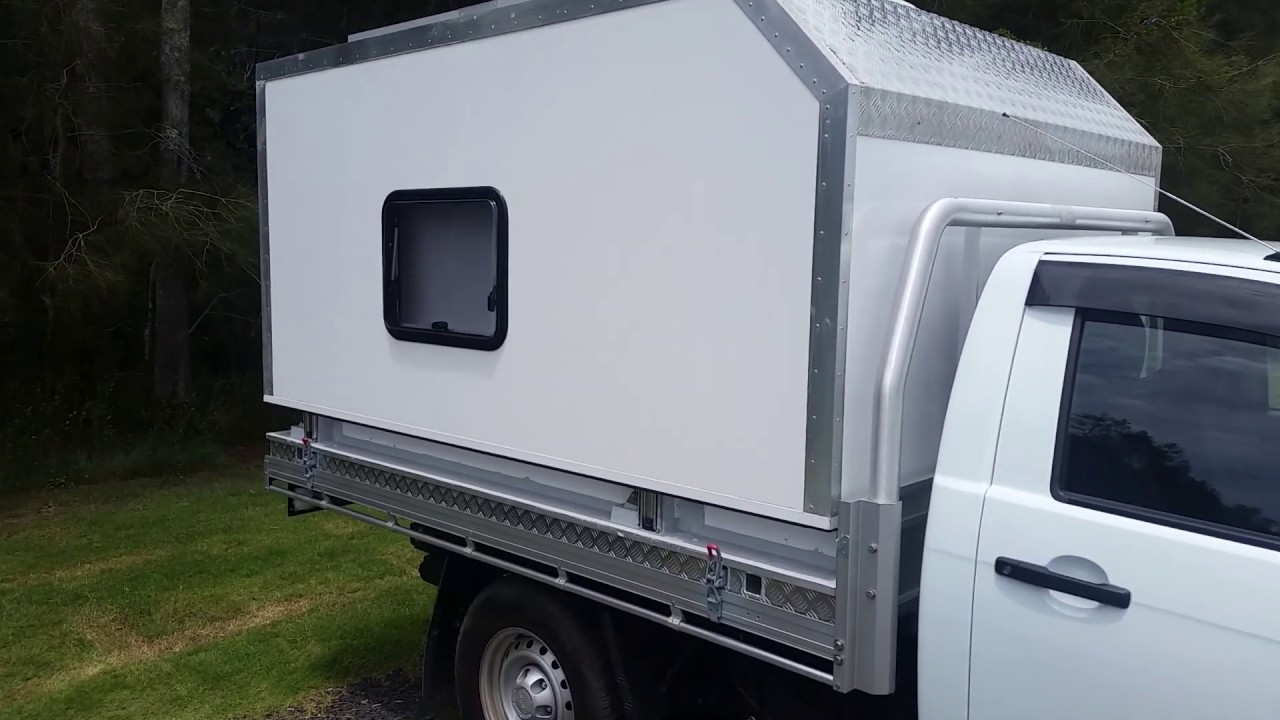 My latest affordable 4x4 slide on camper (or glamper) design with internal shower and toilet