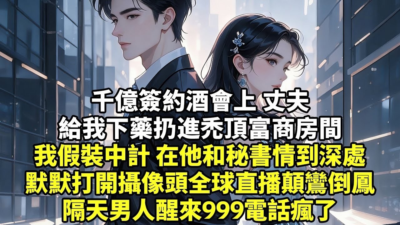 千億簽約酒會上 丈夫給我下藥扔進禿頂富商房間我假裝中計 在他和秘書情到深處默默打開攝像頭全球直播顛鸞倒鳳隔天男人醒來999電話瘋了#現實情感#豪門言情#為人處世#短篇