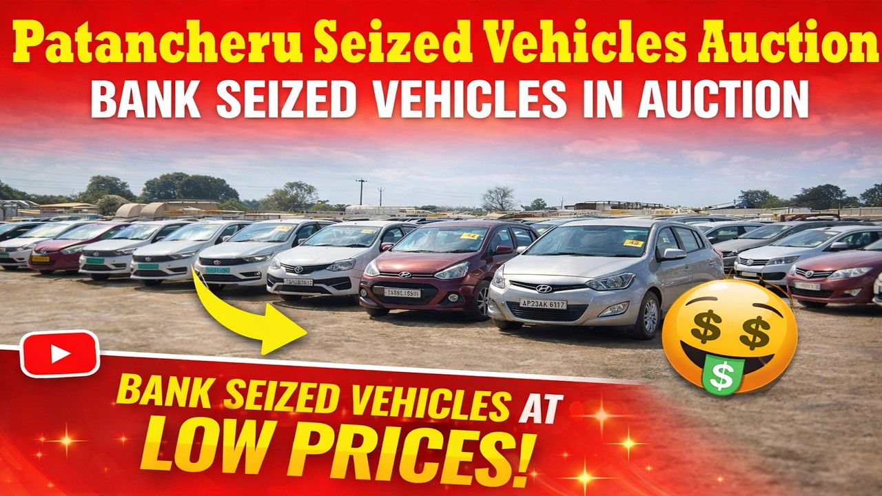 Patancheru Car Auction | Huge Deals on Cars ll పటాన్‌చెరు కార్ల వేలం | కార్లపై భారీ ఆఫర్లు
