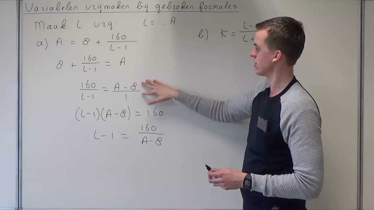 Variabelen vrijmaken bij gebroken formules (VWO wiskunde A/C)