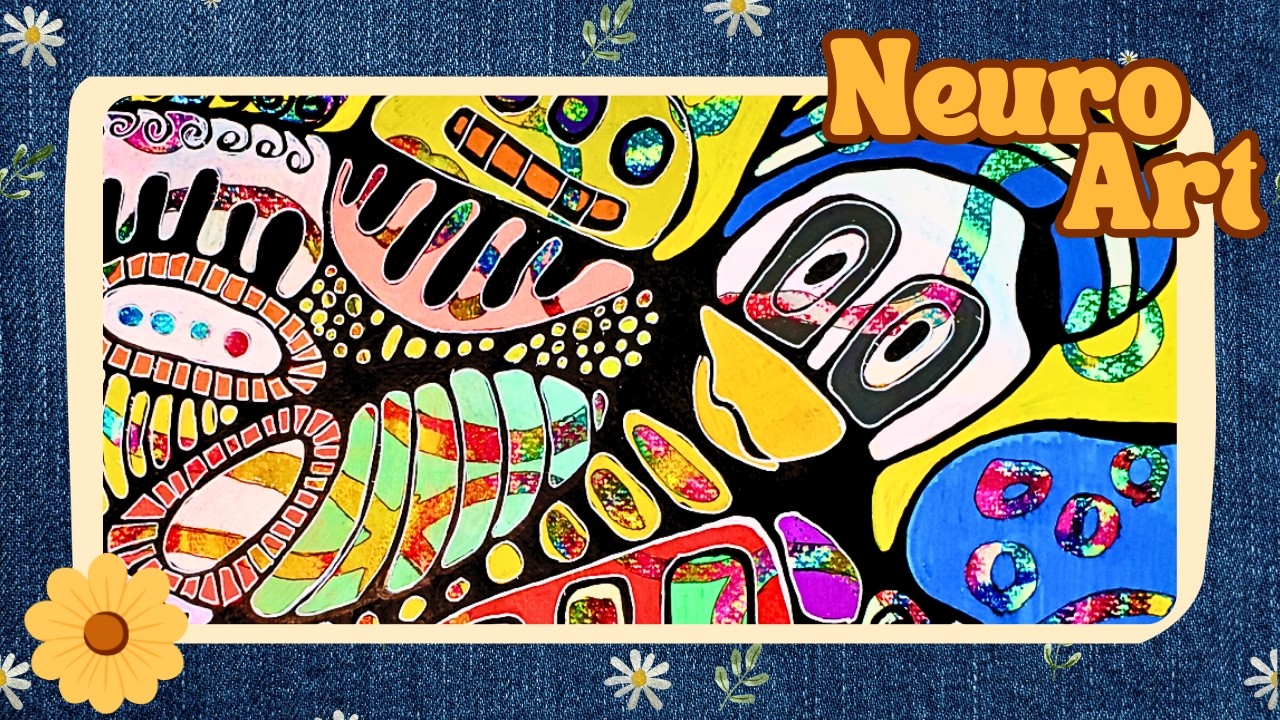 A Quirky Character Awakens – Neuro Donald in Vibrant Marker Lines | Relax & Create