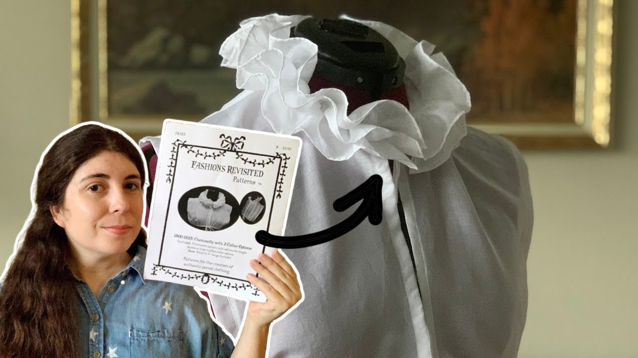 Making a Chemisette for my Regency Dress! #RelaxedRegency - Fashions Revisited Pattern