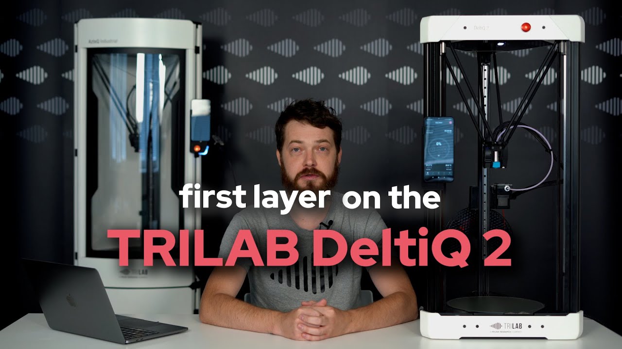 How to adjust the height of the first layer on the TRILAB DeltiQ 2 3D printer