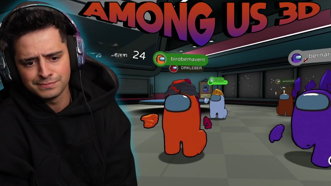 CORINGA JOGANDO AMONG US 3D COM PESSOAL DA FRANÇA [GAMEPLAY COMPLETA]