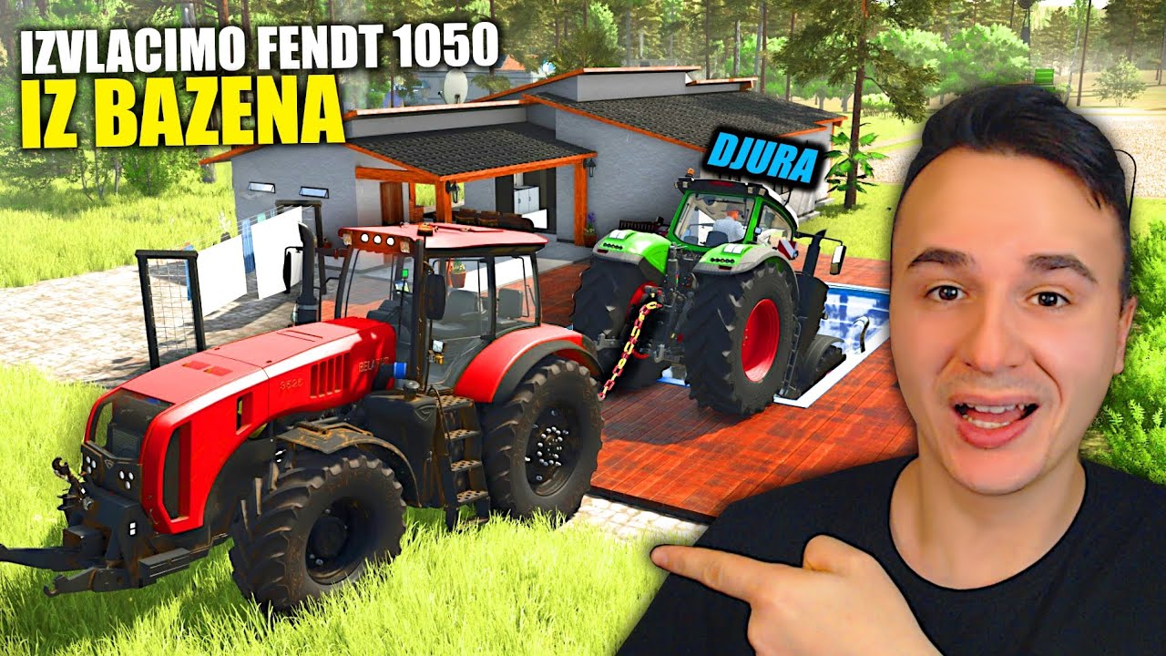 VUCEM LANCIMA FENDT IZ BAZENA! | Farming Preživljavanje EP126 w/Djura