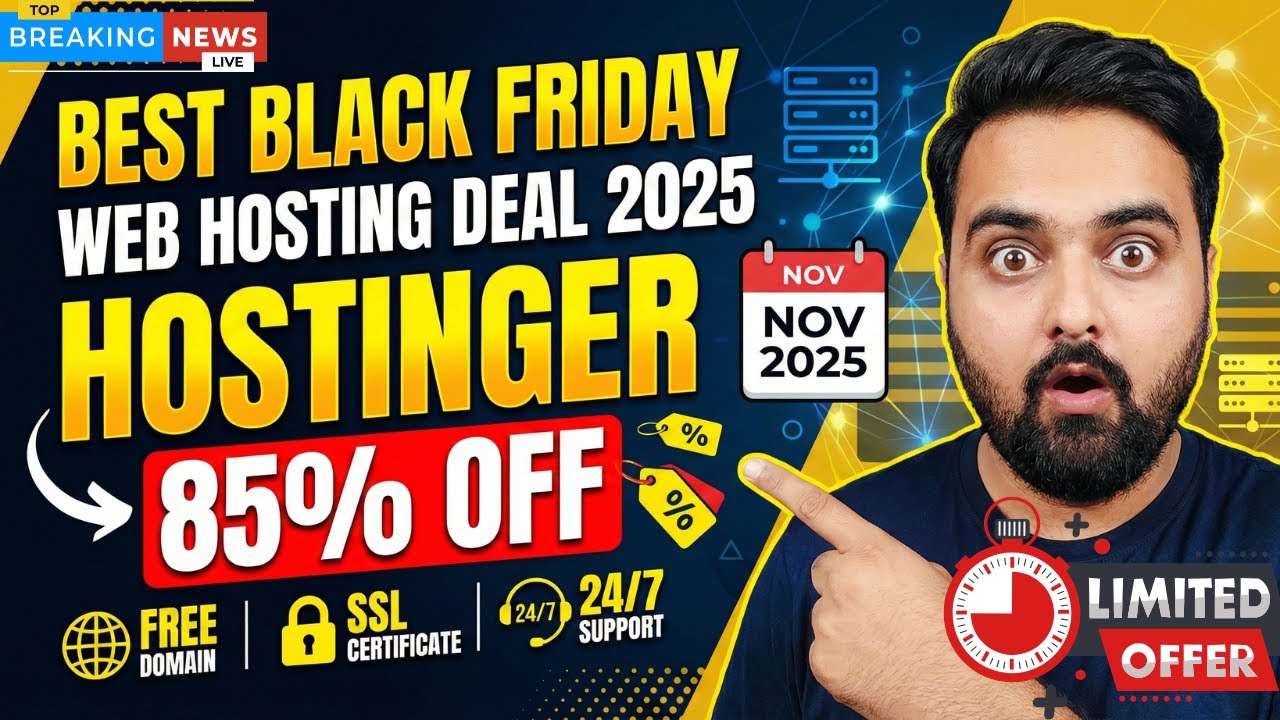 🌟 BEST BLACK FRIDAY WEB HOSTING DEAL 2025 🚀 | HOSTINGER 85% OFF + EXTRA 20% OFF 🔥