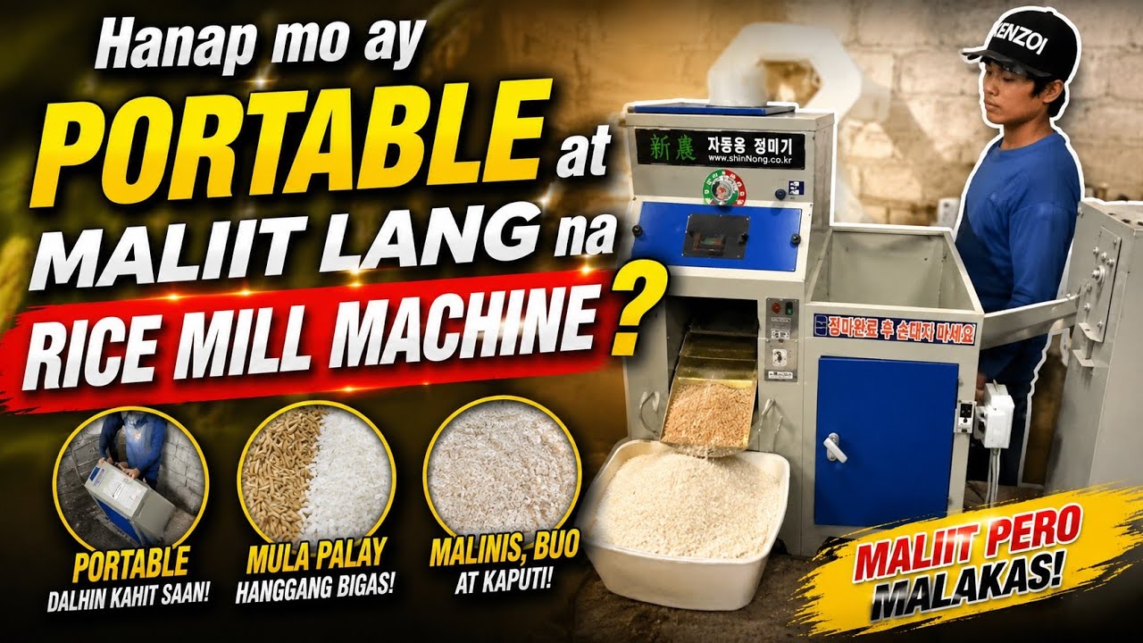 Hanap mo ay Portable at Maliit lang na Rice Mill Machine ? Ang Shin Nong Rice Mill Machine