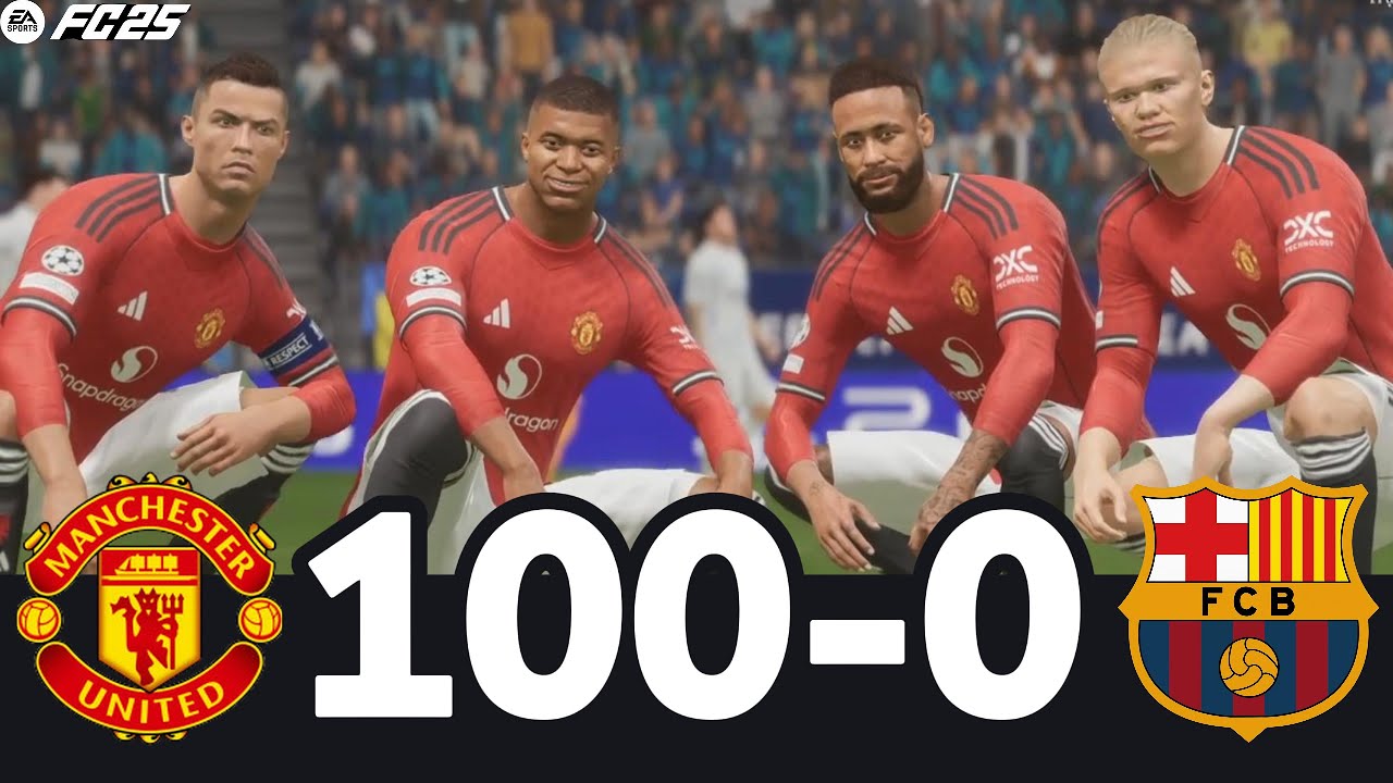 FC 26 -MESSI RONALDO NEYMAR & MBAPPE | ALL STARS | Manchester United 100-0 Barcelona