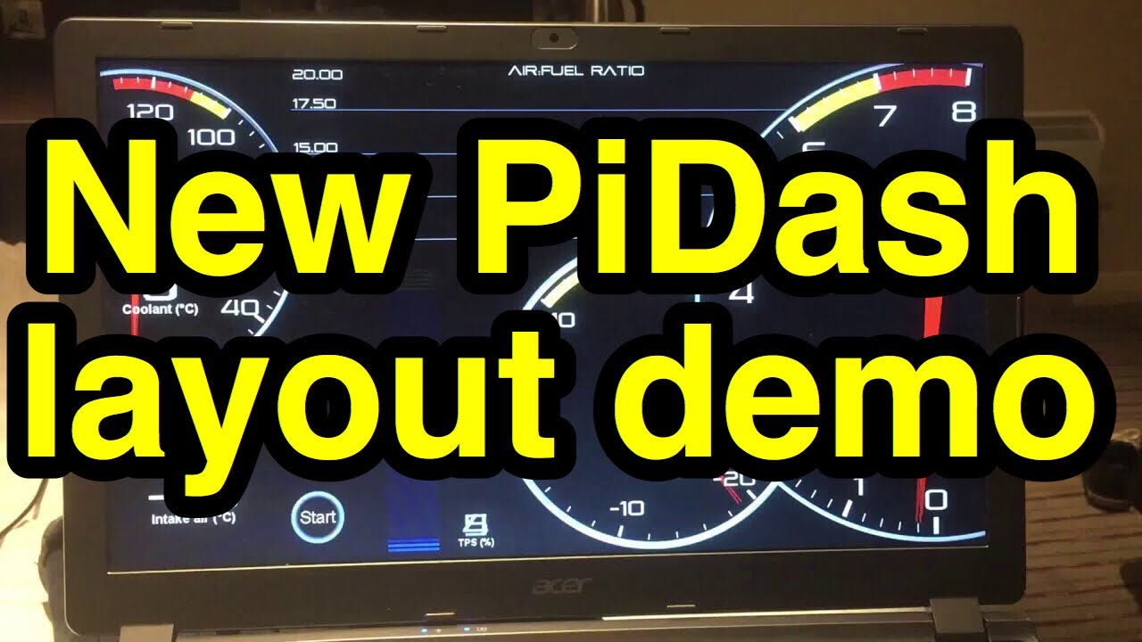 PiDash - Tunerstudio Dashboard Design for in Car Dash using Raspberry Pi and Megasquirt