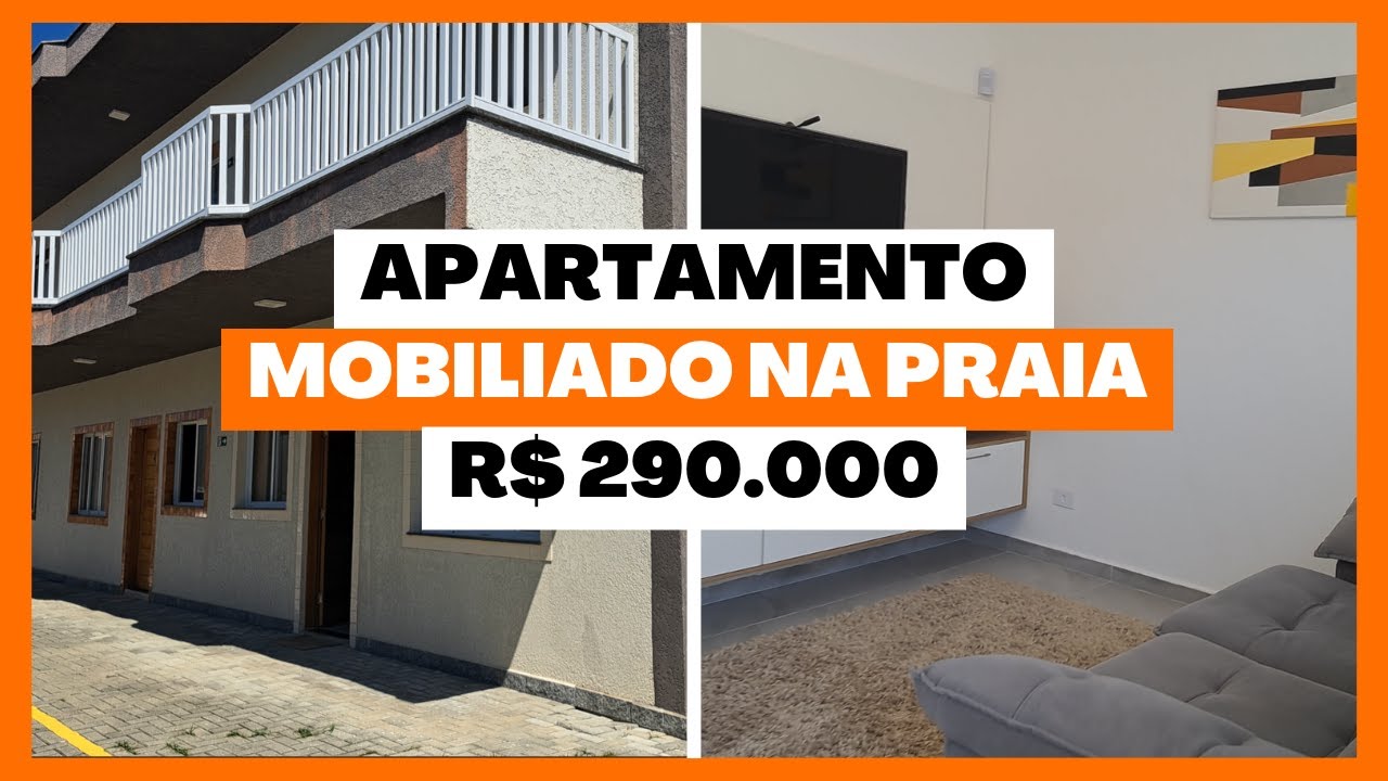 APARTAMENTO MOBILIADO NA PRAIA DE PERUÍBE | 250 METROS DO MAR|  POR R$ 290 mil