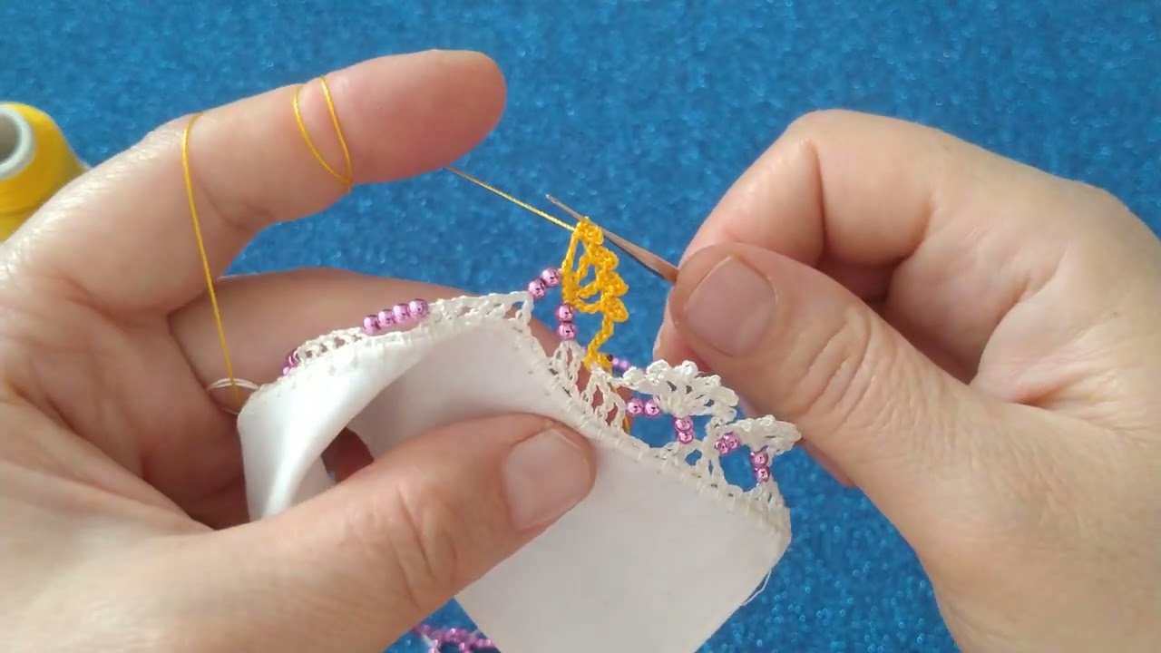 incili sıralı tığ oyası modeli #crochet #hobi #puntillas #yazmaoyaları