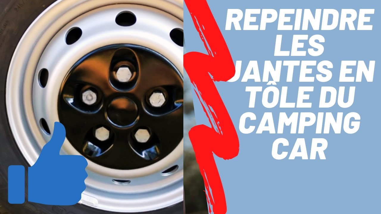 Peindre ses jantes de camping car avec de la peinture de chez Action + test clé a chocs