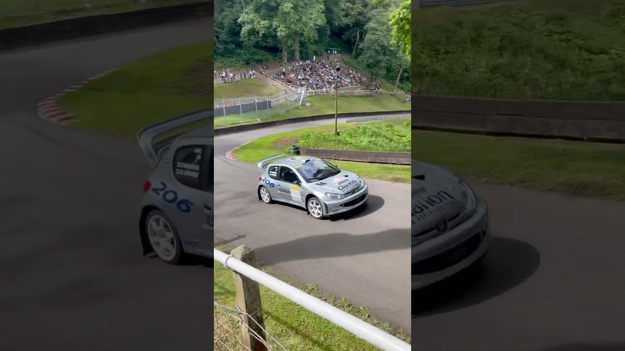 Peugeot 206 rally car at the uk&rsquo;s oldest hill climb track | Shelsley Walsh classic nostalgia 2024