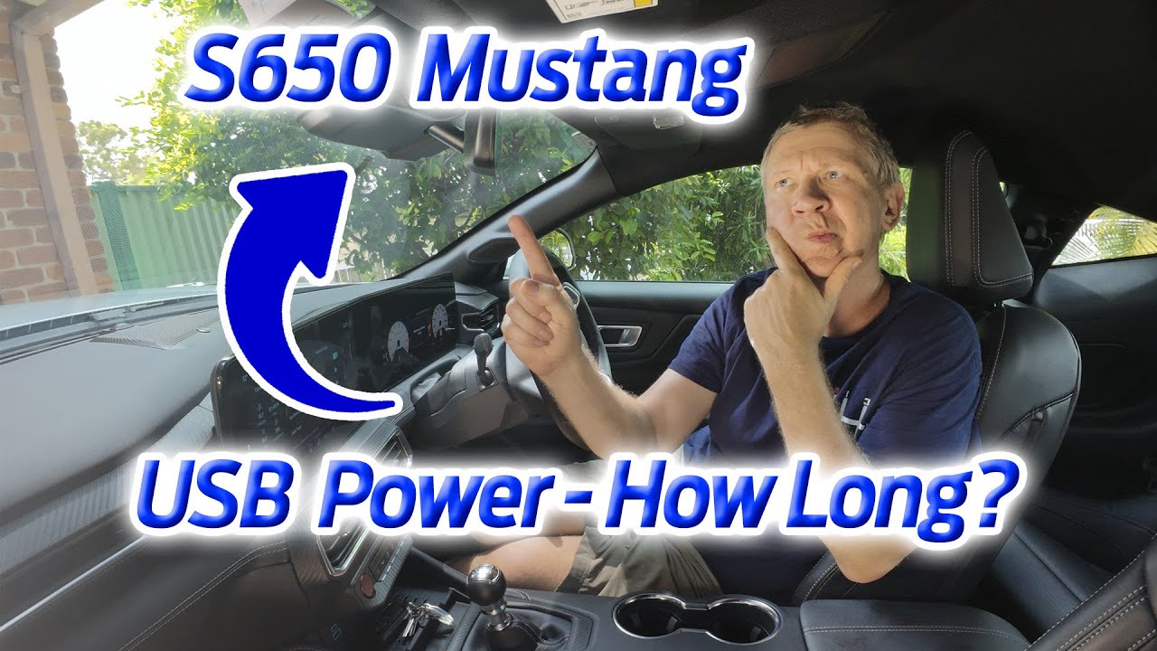 Зарядка от USB-порта зеркала заднего вида Mustang S650 2024 года — на сколько времени?